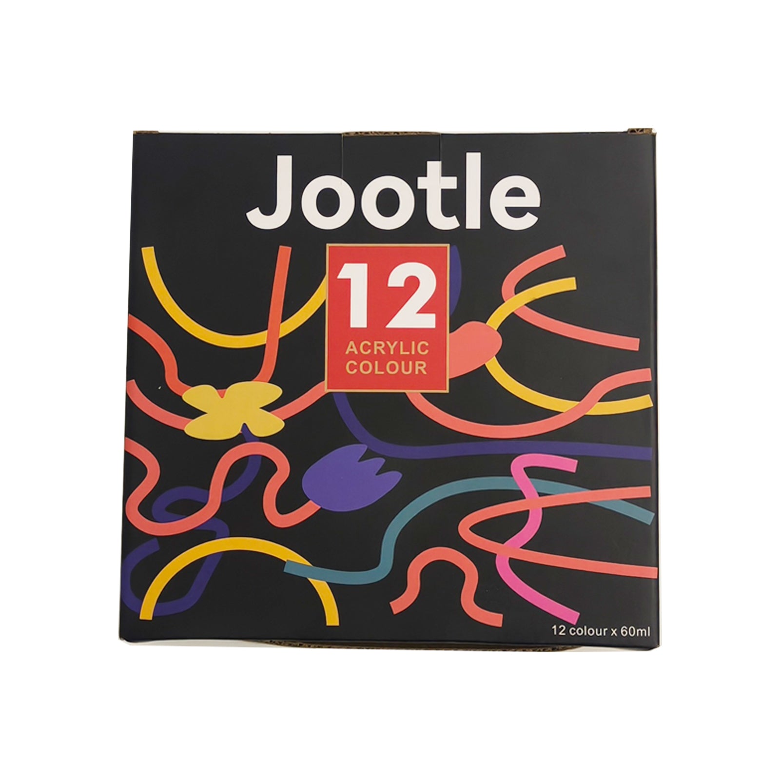 Jootle 12-Pack Acrylic Paint Set (60ml/2oz Each) – High-Pigment Bulk Art Supplies for Canvas, Wood, Ceramics & DIY Crafts